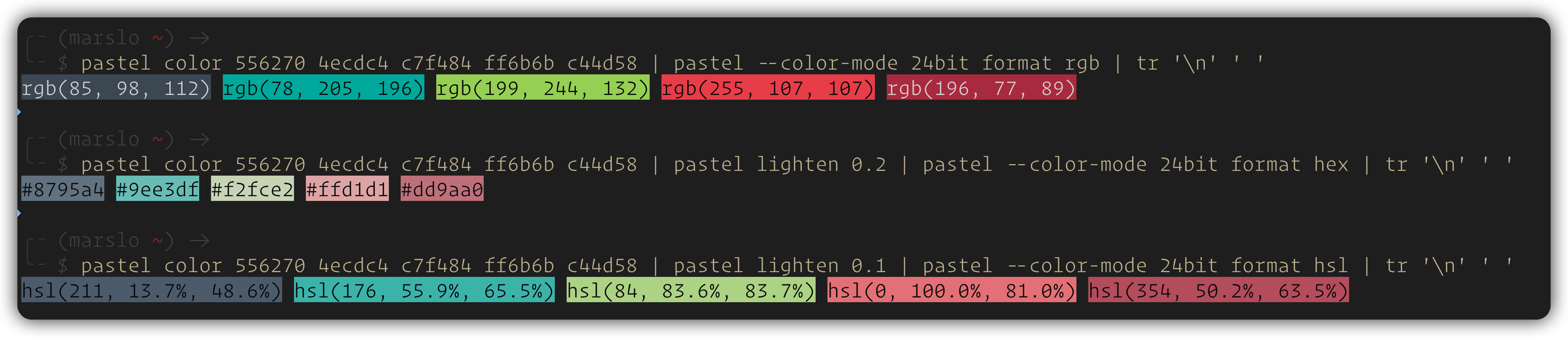 pastel color format