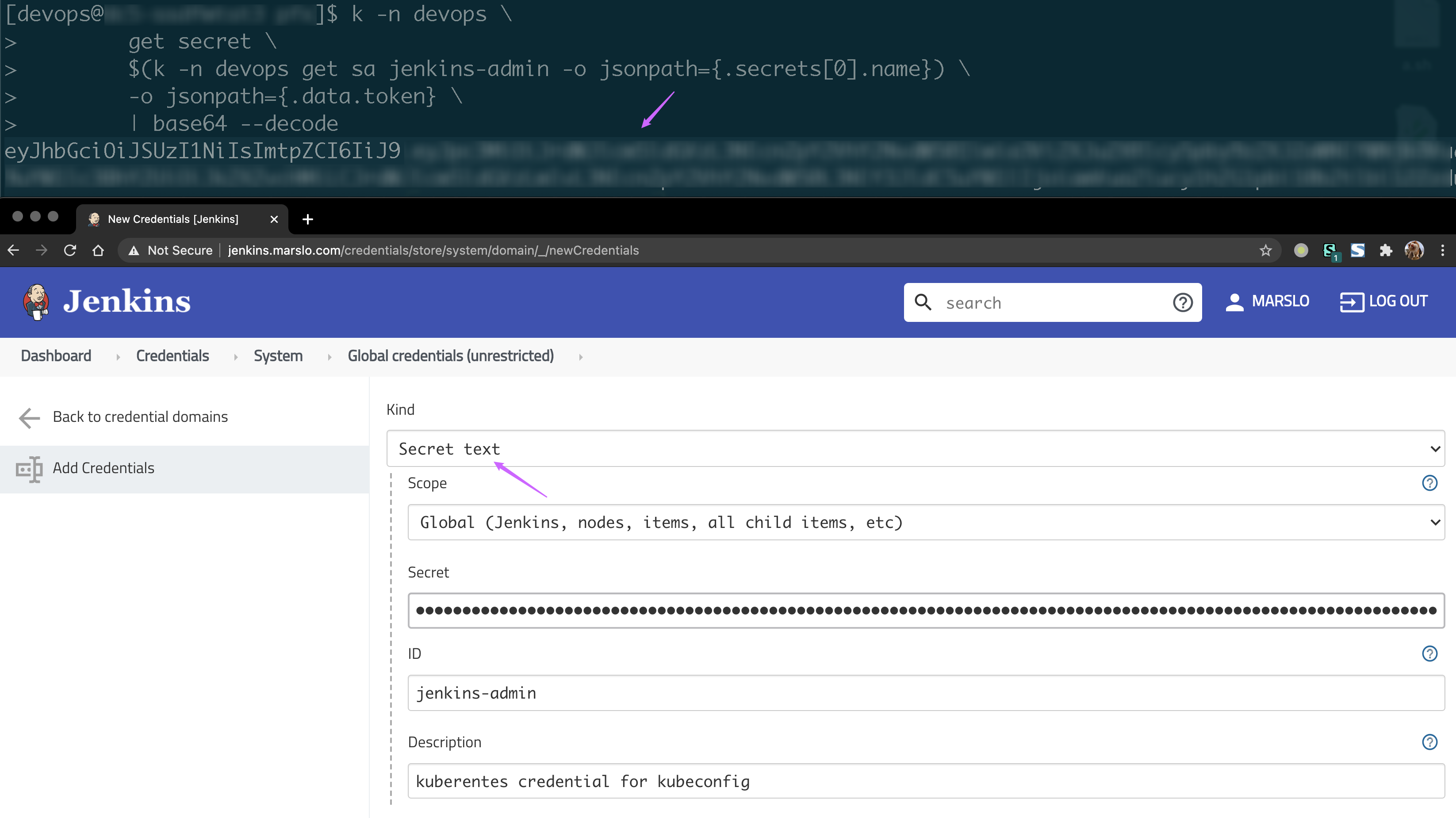 kubeconfig cloud credential