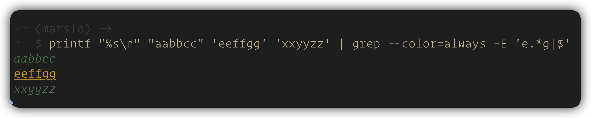 grep highlight