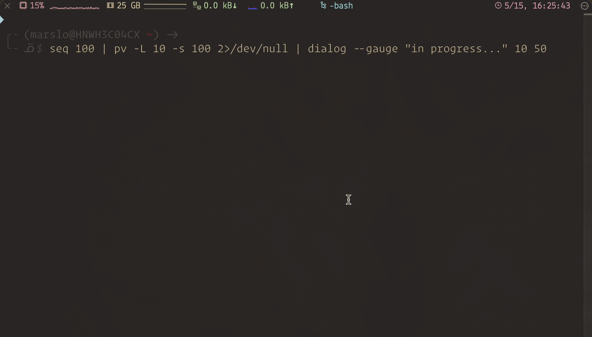 pv + dialog