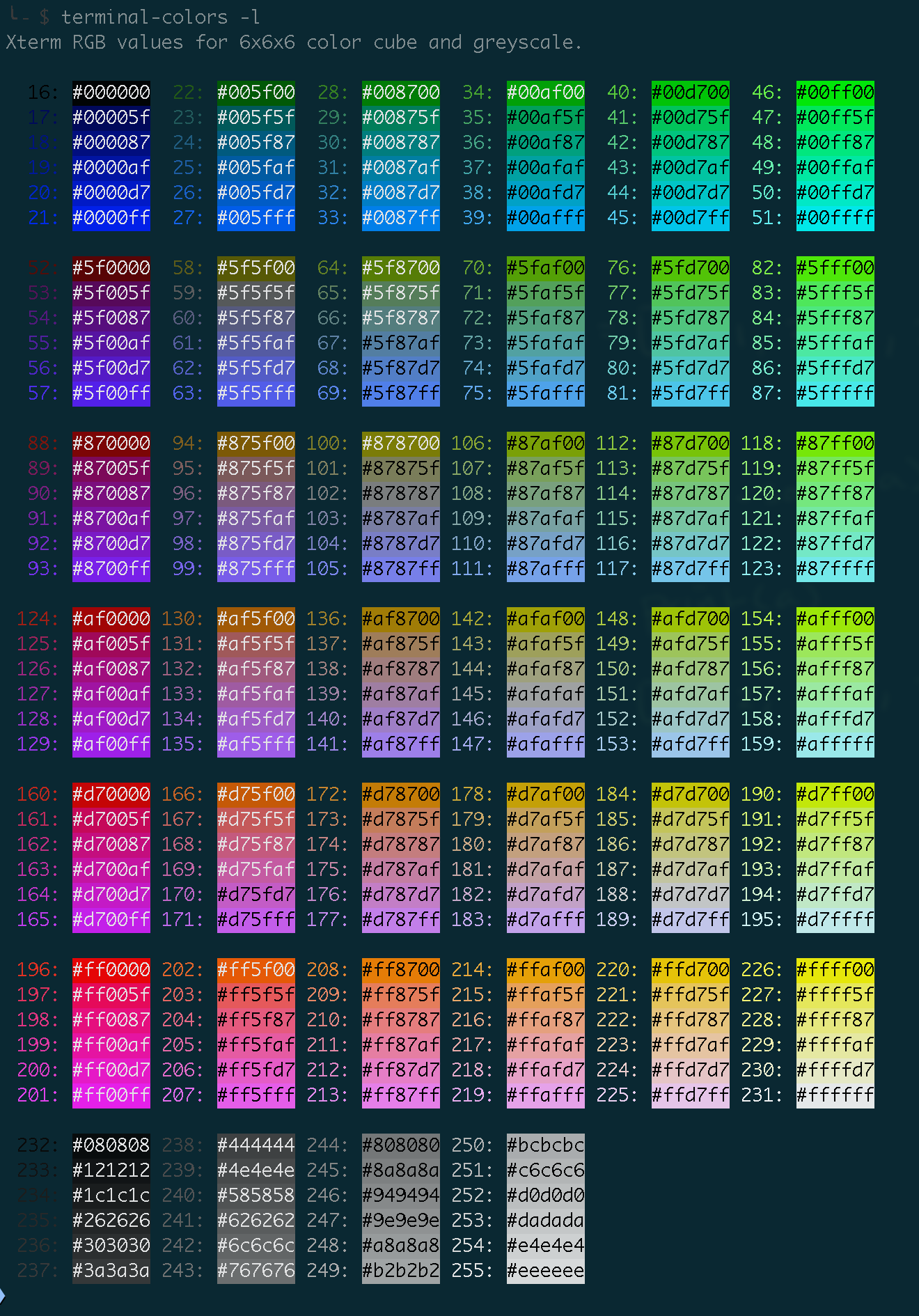 terminal-colors